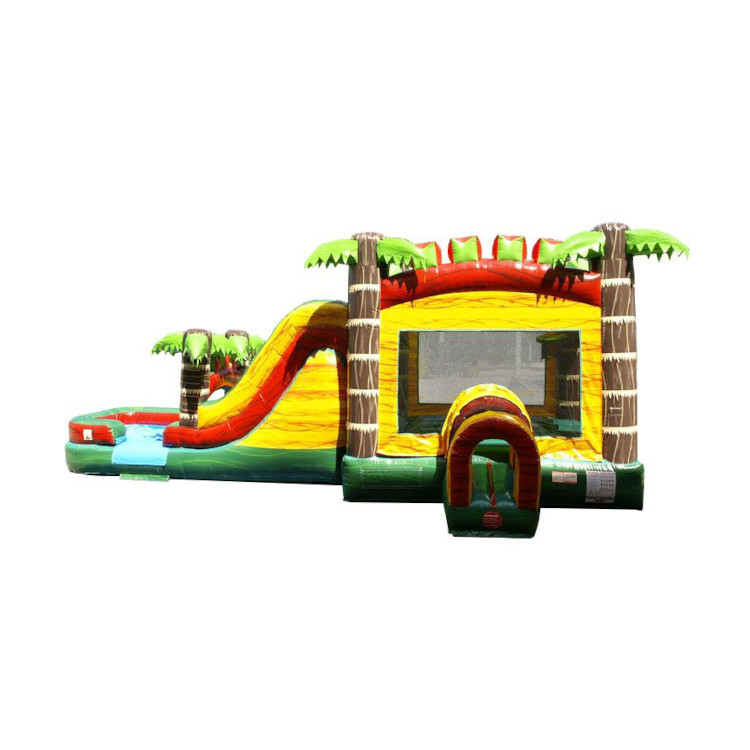 Tropical Sunset Bounce House with Slide (Wet or Dry)